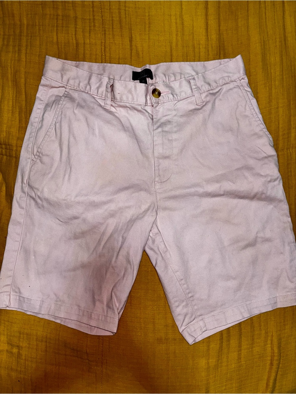 George Light Pink Flat Front Chino Shorts